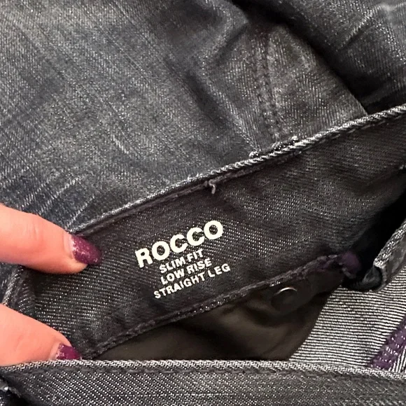 Express Men's Dark Blue Rocco Slim Straight Jeans - Picture 3 of 6